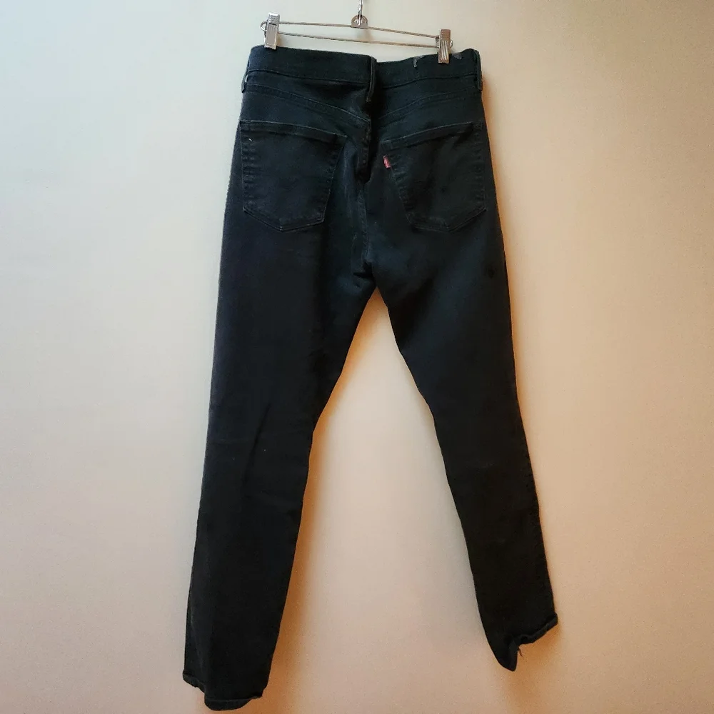 Levis Black Distressed Jeans 33x34 - Picture 4 of 5